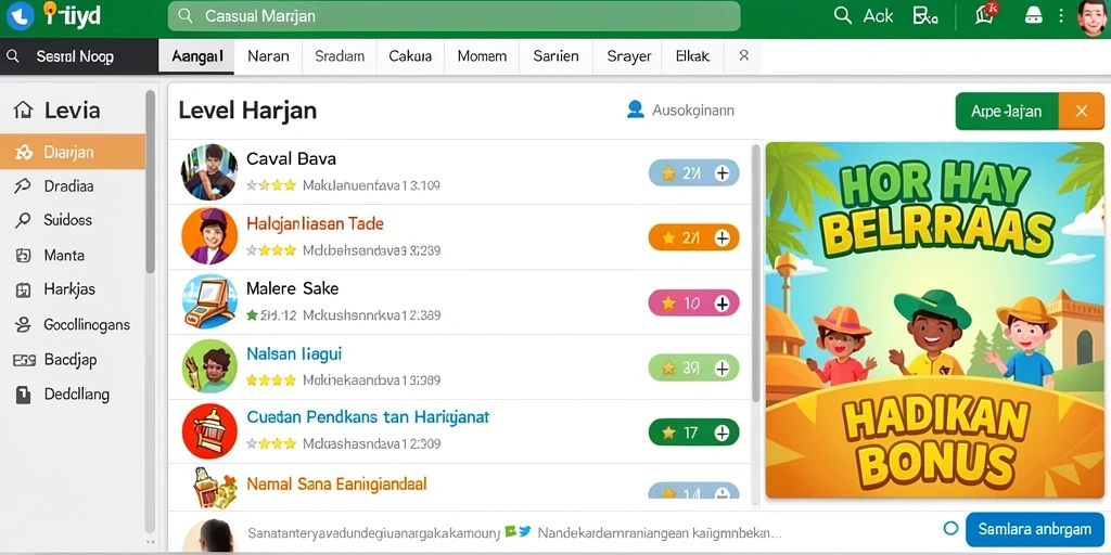 Level permainan yang bervariasi dan menantang.