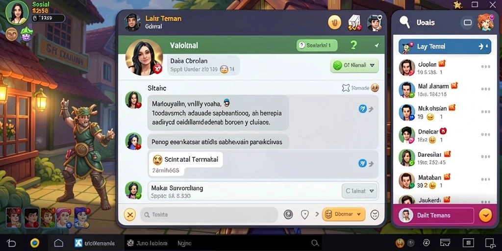 Momen seru saat berinteraksi dengan teman.