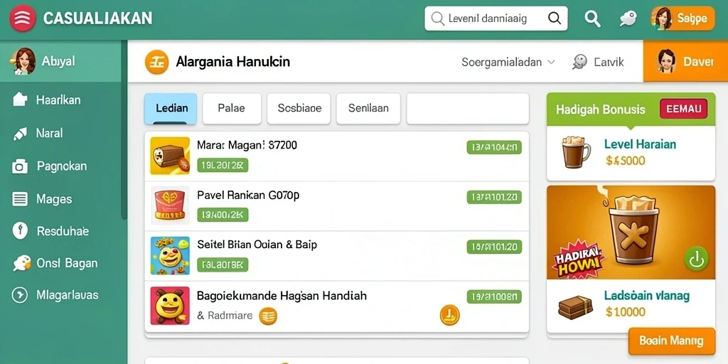 Menampilkan interaksi pemain dengan karakter game.
